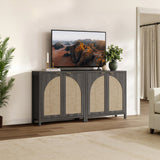 Savanna 65'' TV Stand with Arched Doors, Set of 2