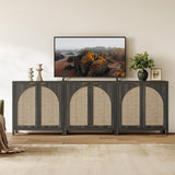 Savanna 85'' TV Stand with Arched Doors, Set of 3