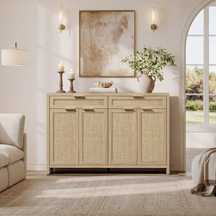 Savanna 59Inch-Wide Buffet Cabinet, Large Storage