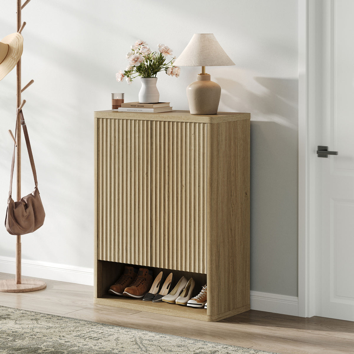 Cas Shoe Cabinet with 2 Doors, Entryway Storage