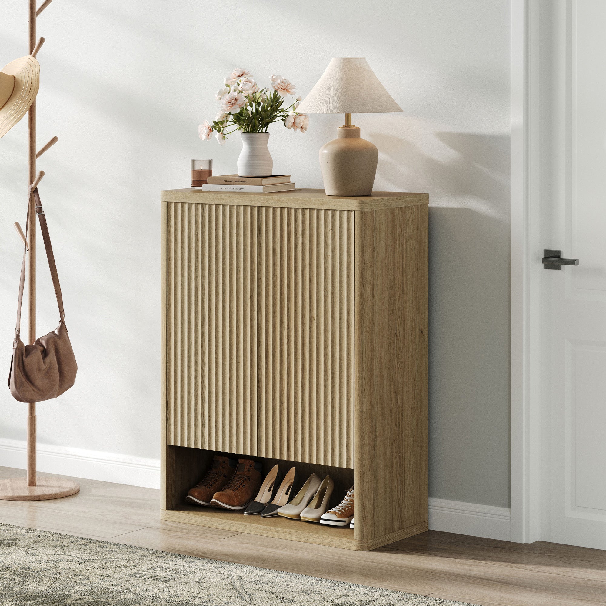 Cas Shoe Cabinet with 2 Doors, Entryway Storage