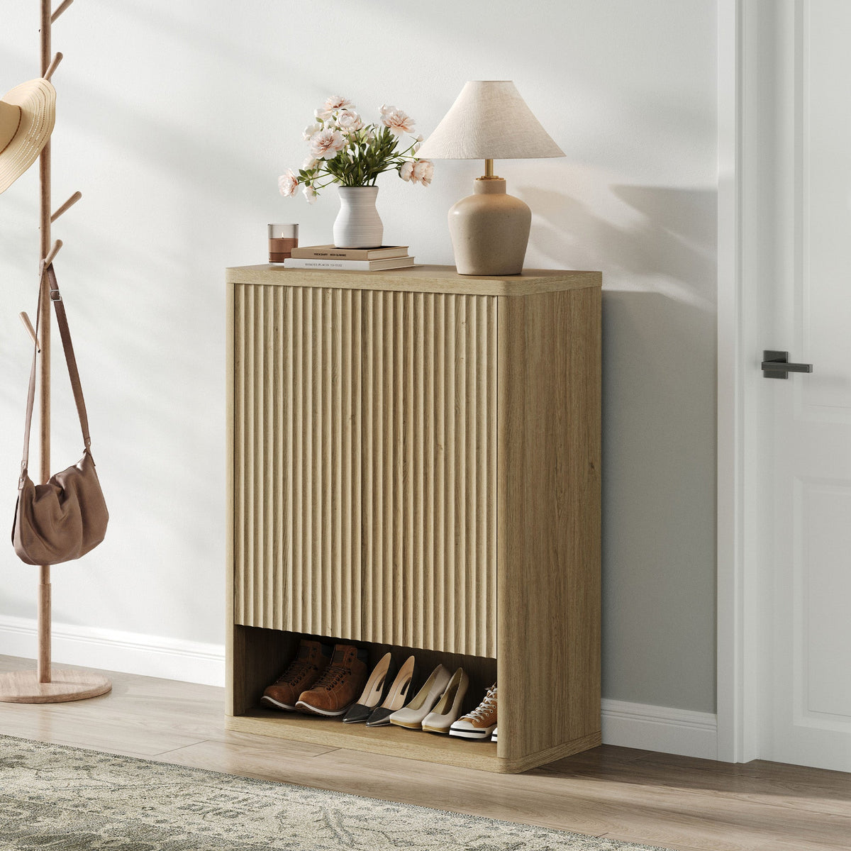 Cas Shoe Cabinet with 2 Doors, Entryway Storage, Set of 3