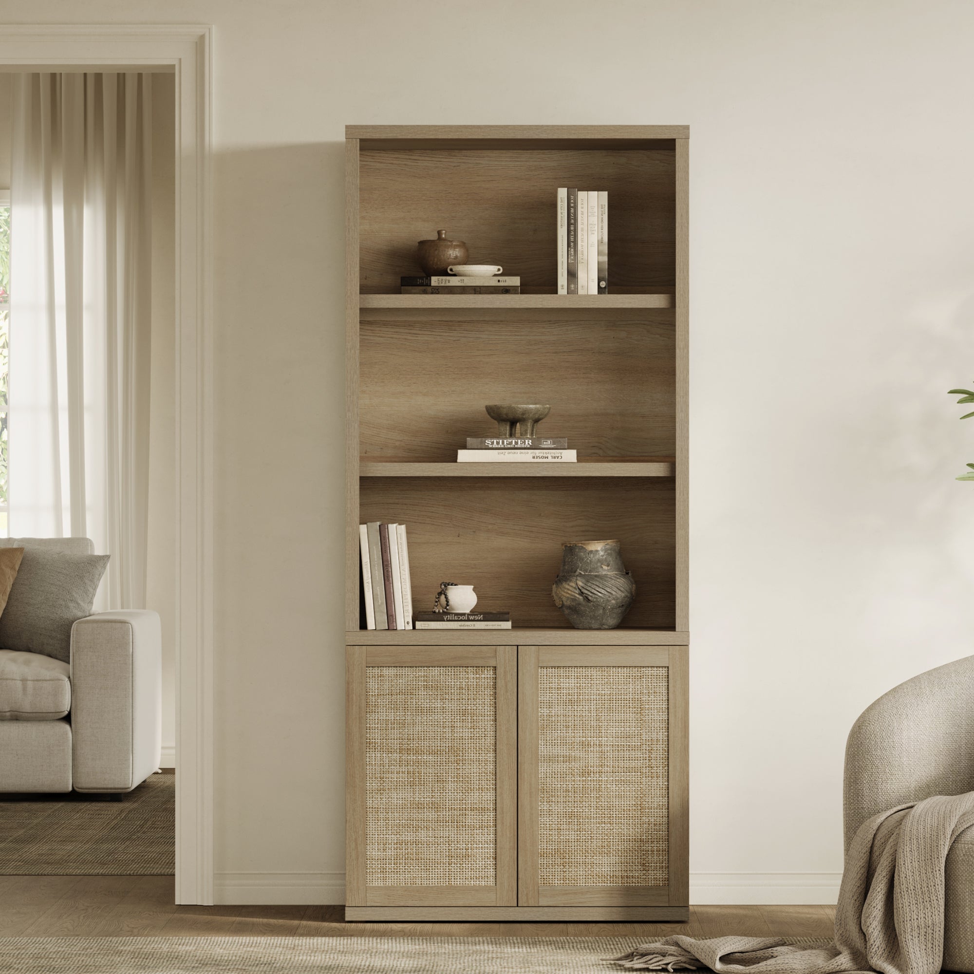 Zura Bookcase with 2 Doors