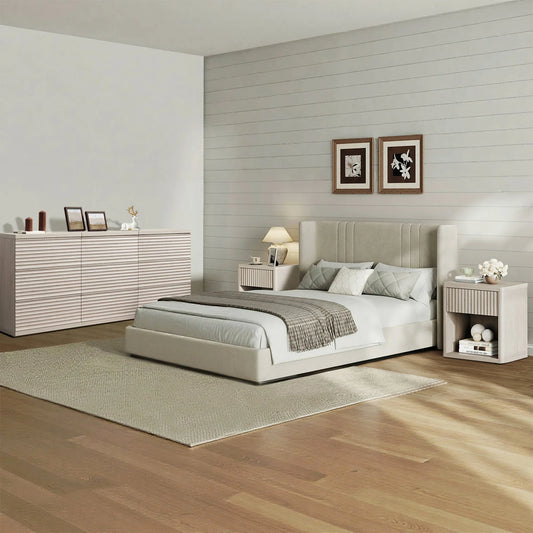 Stria Chest of Drawers and Nightstands Set