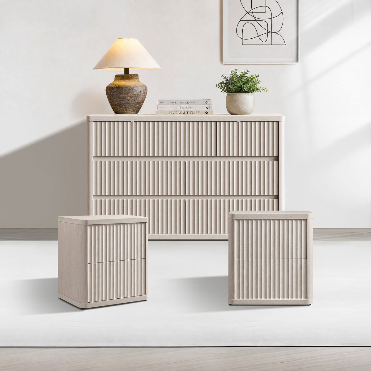 Cas 7-Drawer Dresser and 2-Drawer Nightstands Set