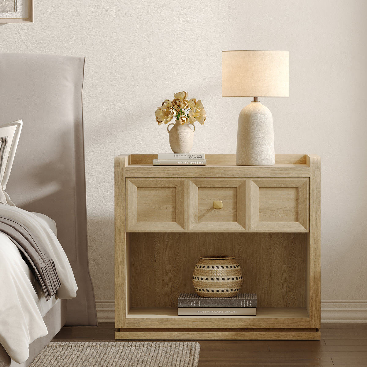 Helio 1-Drawer Nightstand Set of 2
