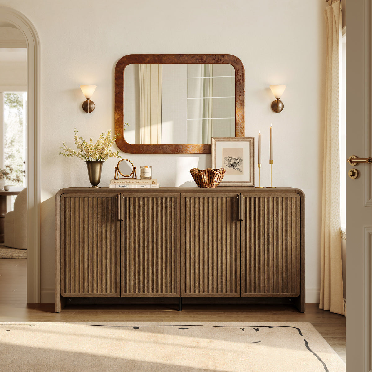 Alina Sideboard Cabinet with Storage, 65'' Wide