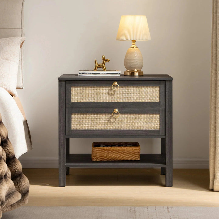 Terra High End Tables with Drawers, Set of 2