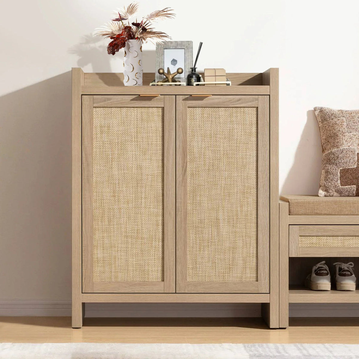 Savanna 2-Door Shoe Storage Cabinet, Set of 2