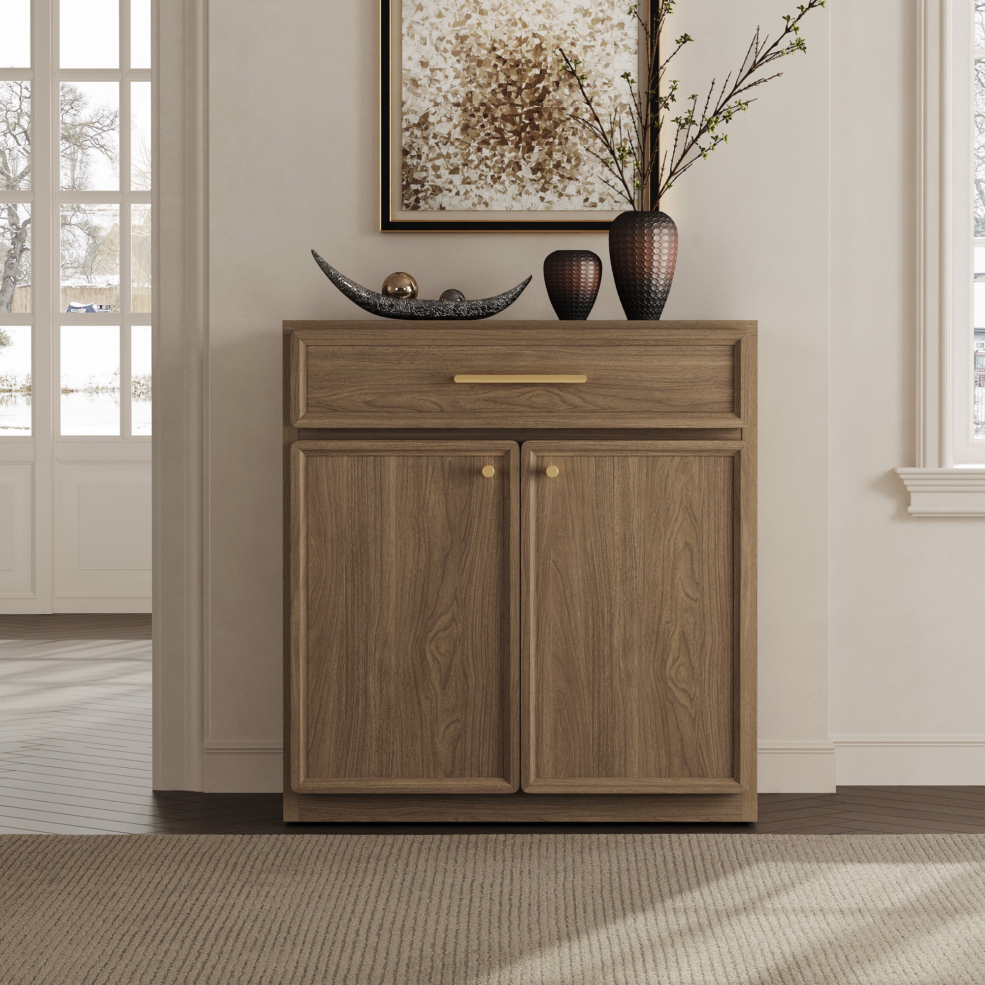 Crescent Sideboard Cabinet, Flexible Storage