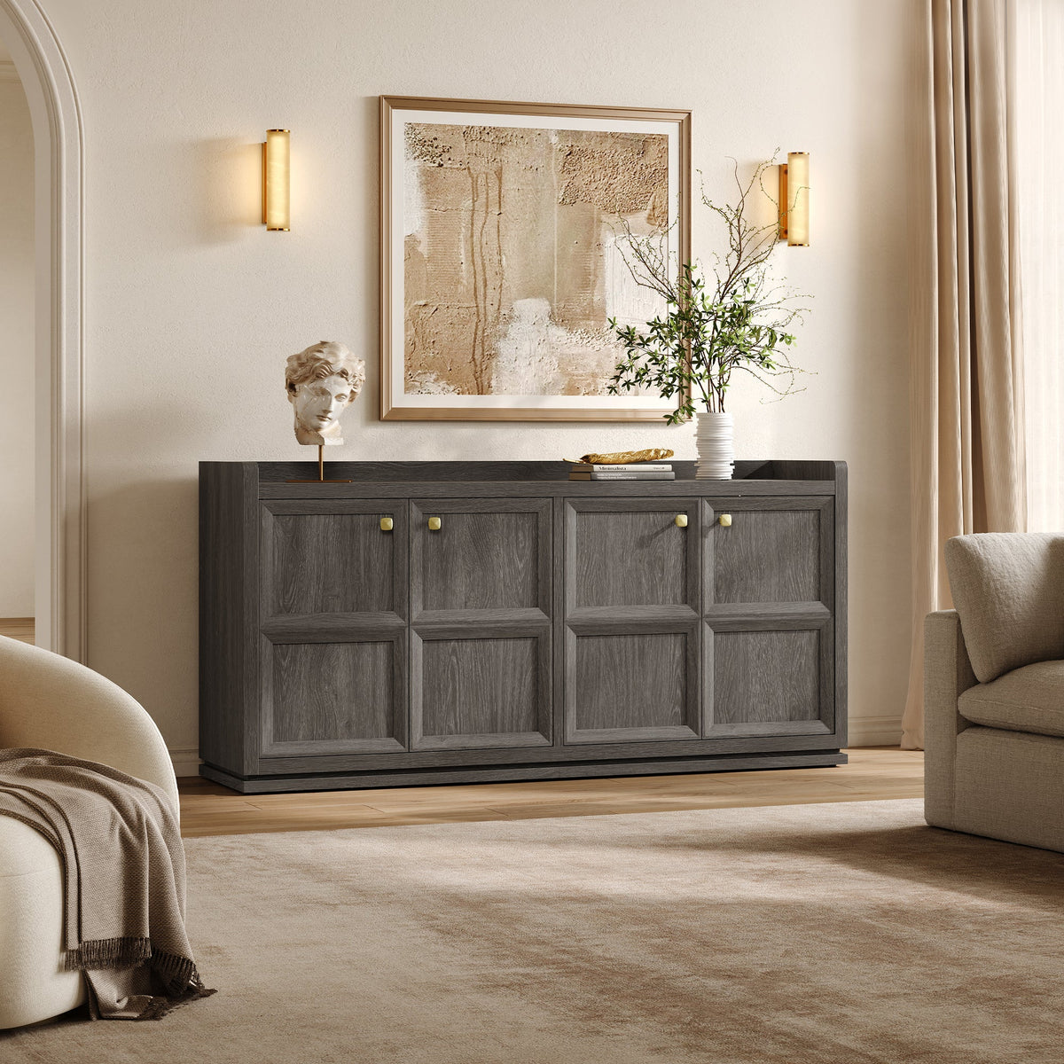Helio Sideboard with 4 Doors, Set of 2