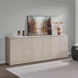 Stria Fluted Sideboards with 2 Doors, Set of 3