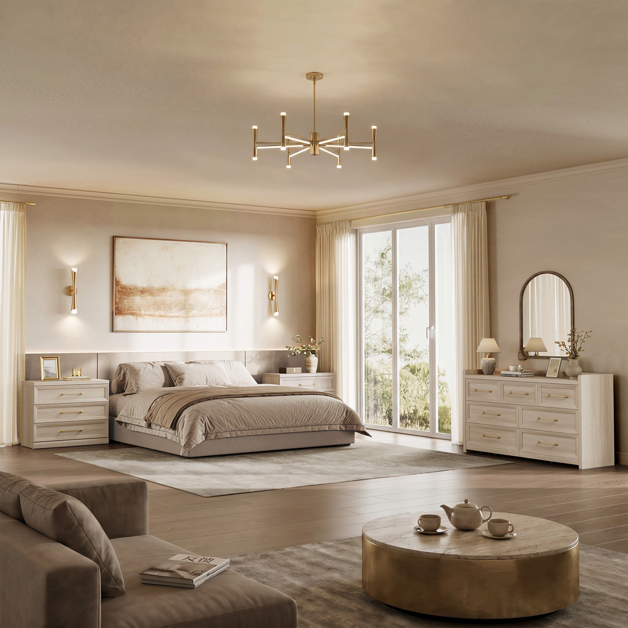 Helio Large Storage Bedroom Sets, Modern Design
