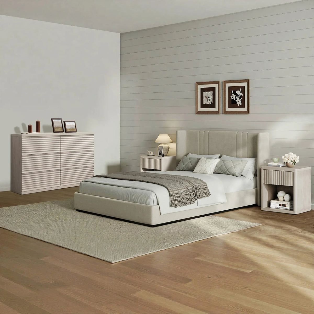 Stria Chest of 6 Drawers and Cas Bedroom Sets