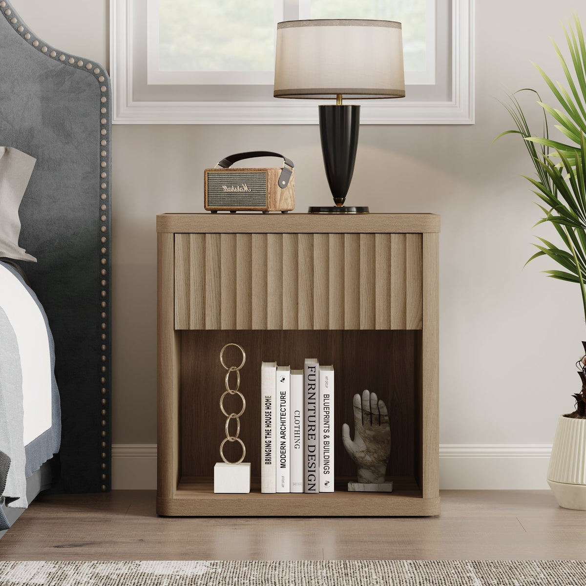Cas Nightstand with Single Drawer, Set of 2