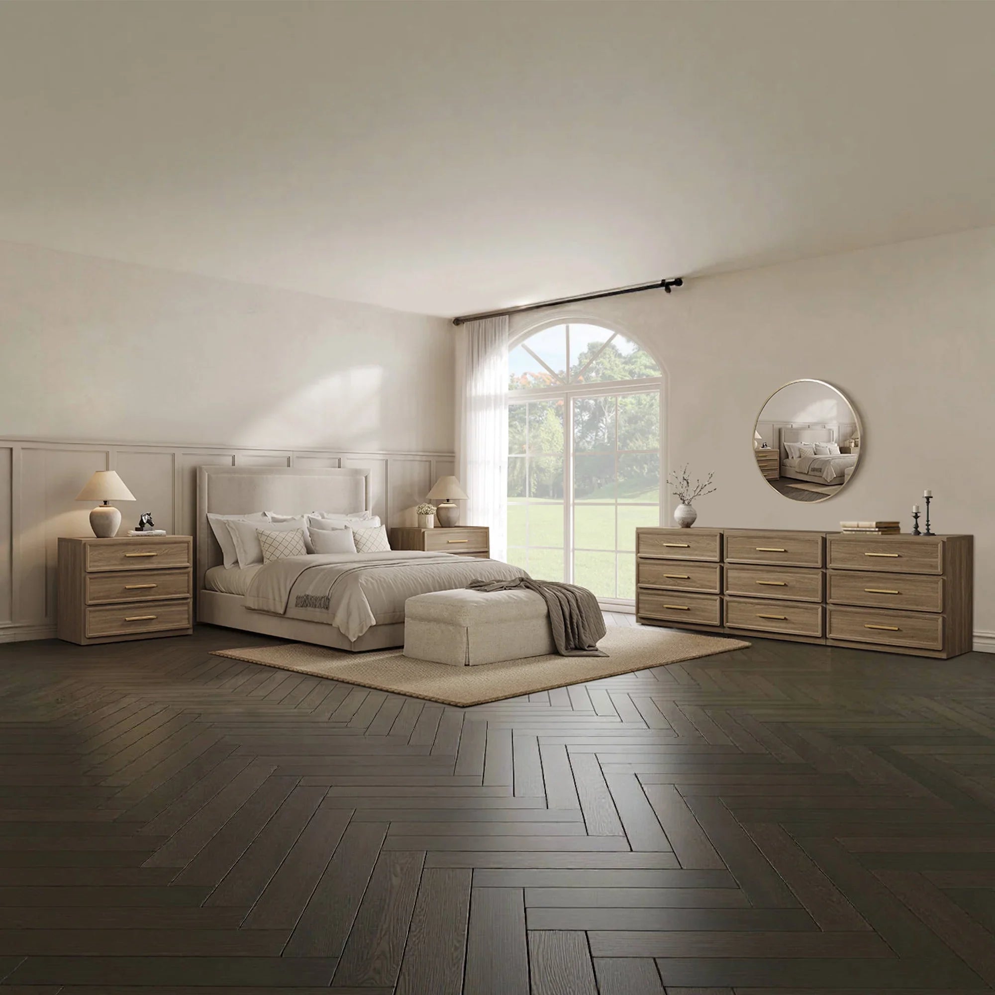 Crescent Modular Dresser and Nightstands Set