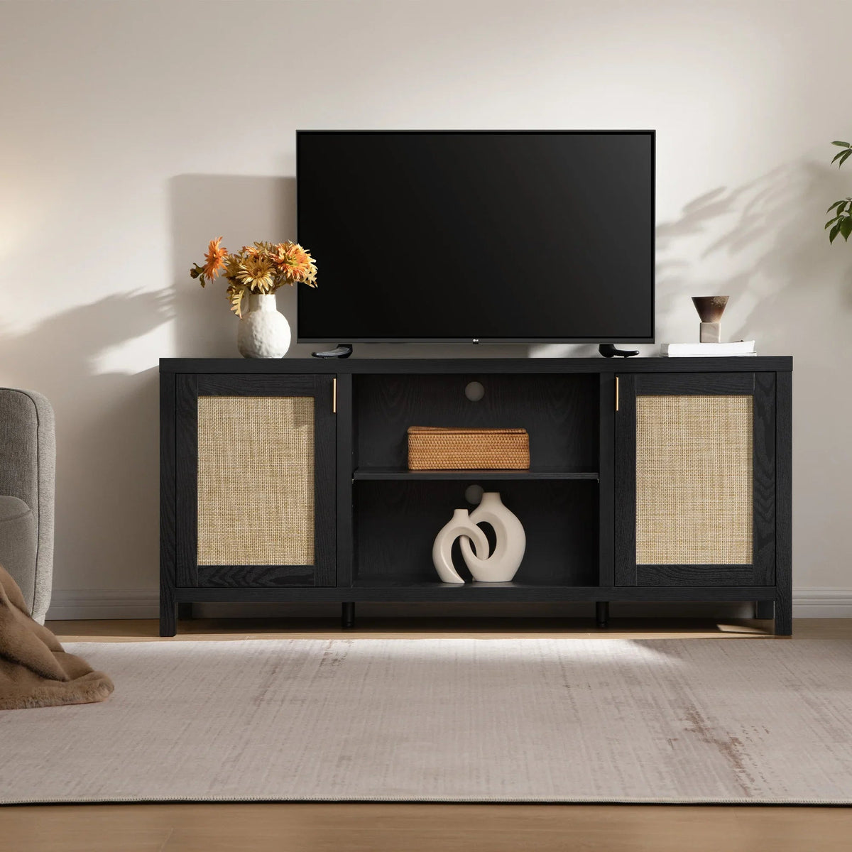Savanna Black TV Stand
