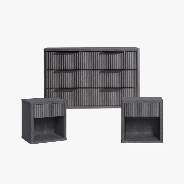 Cas 6 Drawers Dresser and 1 Drawer Nightstands Set