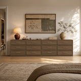 Crescent 64'' Wide Dresser with 6-Drawer, Set of 2