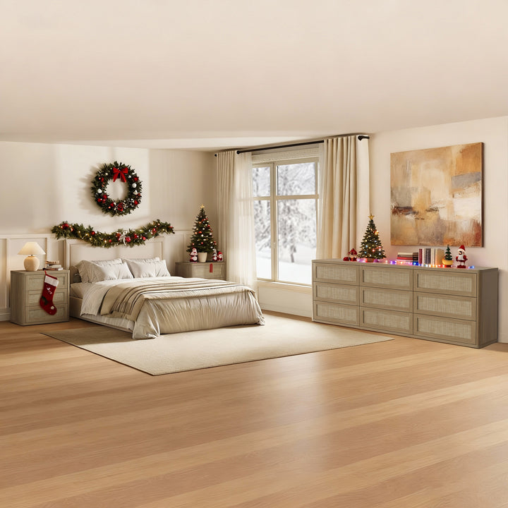 Zura 9-Drawer Chest and Nightstands Set