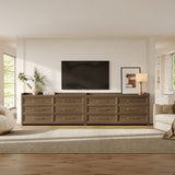 Helio Modern Dresser with 6-Drawer for Bedroom, Set of 2