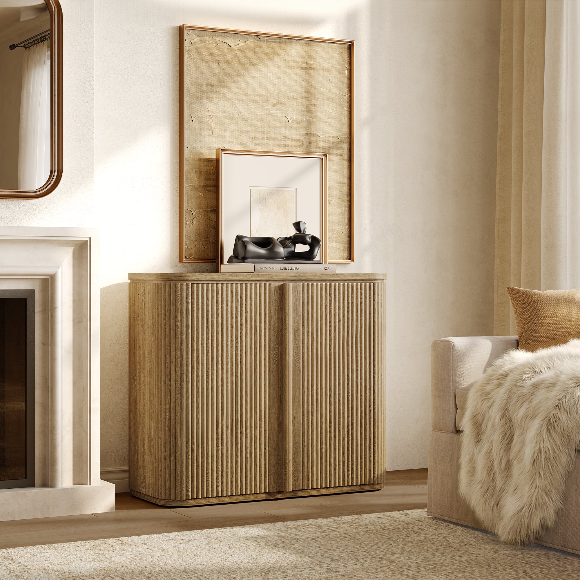 Ripple 2-Door Sideboard with Curved Edges