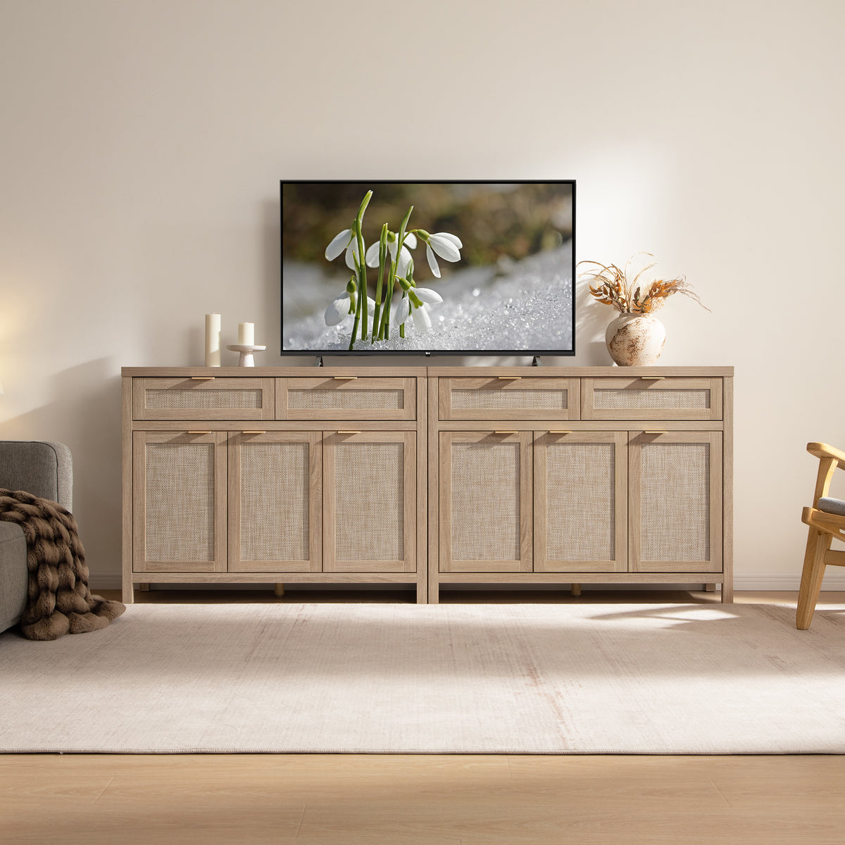 Savanna TV Stand with Drawers, 43.5Inch Wide