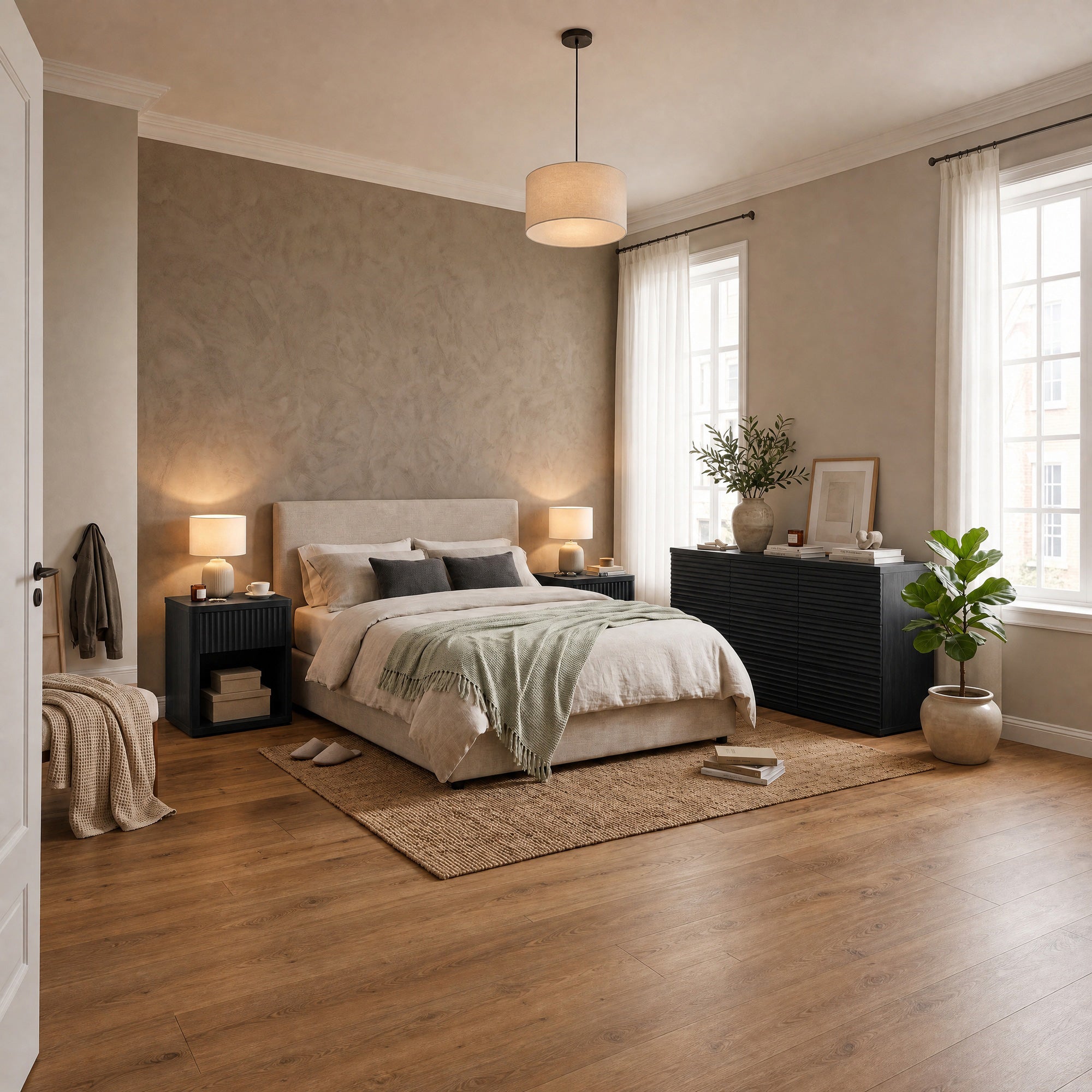 Stria Dresser and Night Tables Set