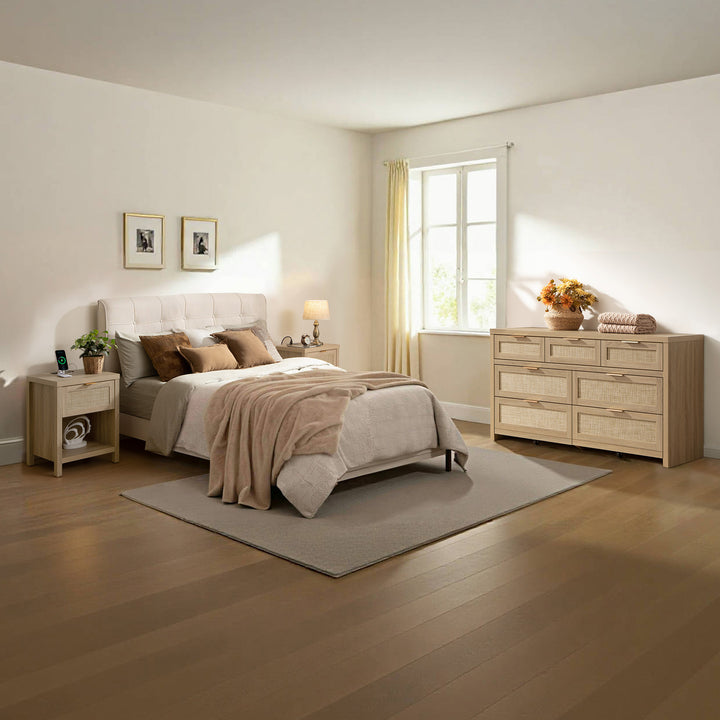 Savanna Cabinet Bedroom Set with Charging Station