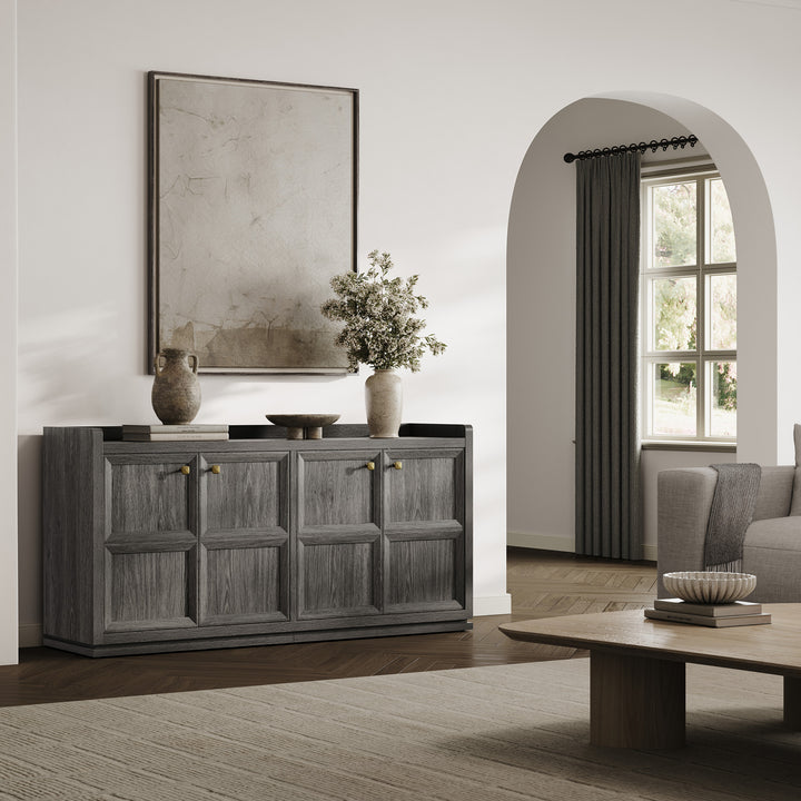 Helio Black Sideboard with 4 Doors