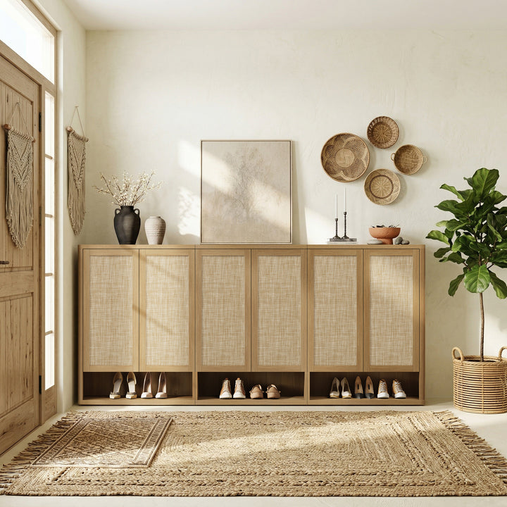 Zura Modular Shoe Cabinet with 6 Doors, 70 Pairs