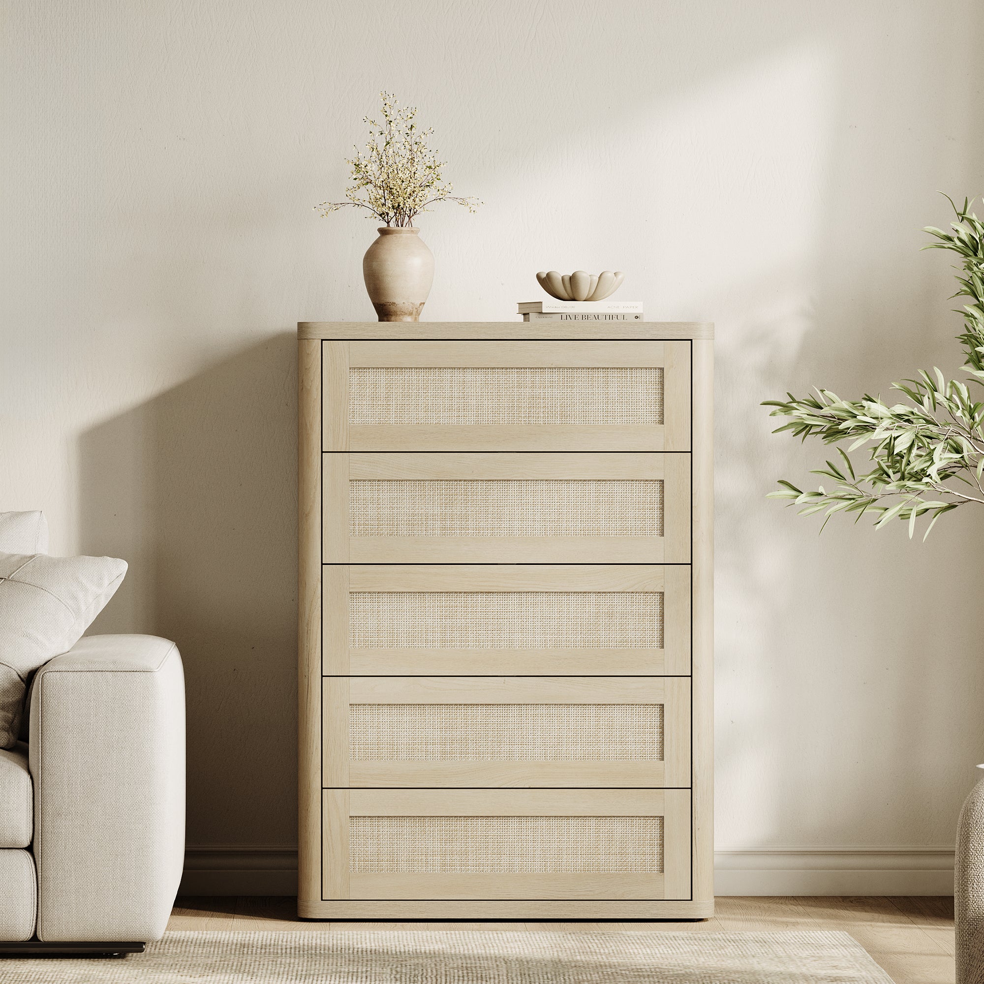 Zura Modern Dresser with 5 Drawers