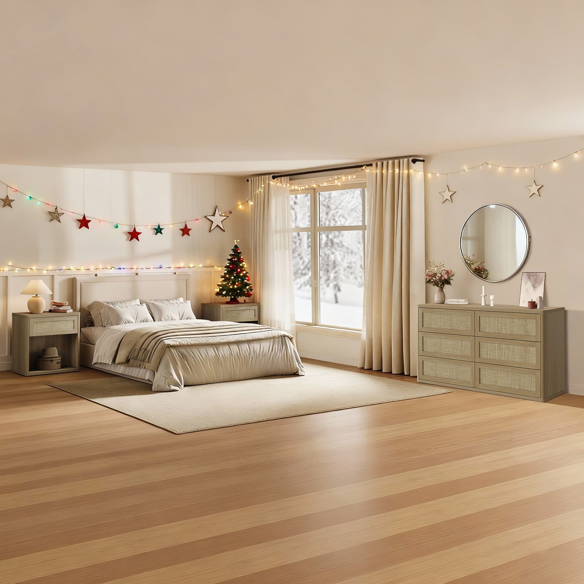 Zura 6-Drawer Dresser and Nightstand Set