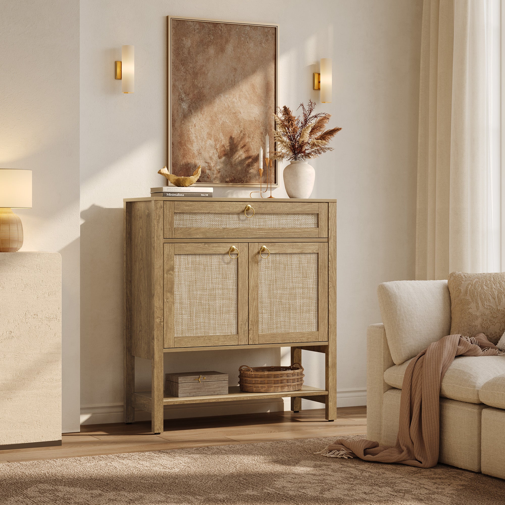 Terra Rattan Buffet Cabinet with Storage