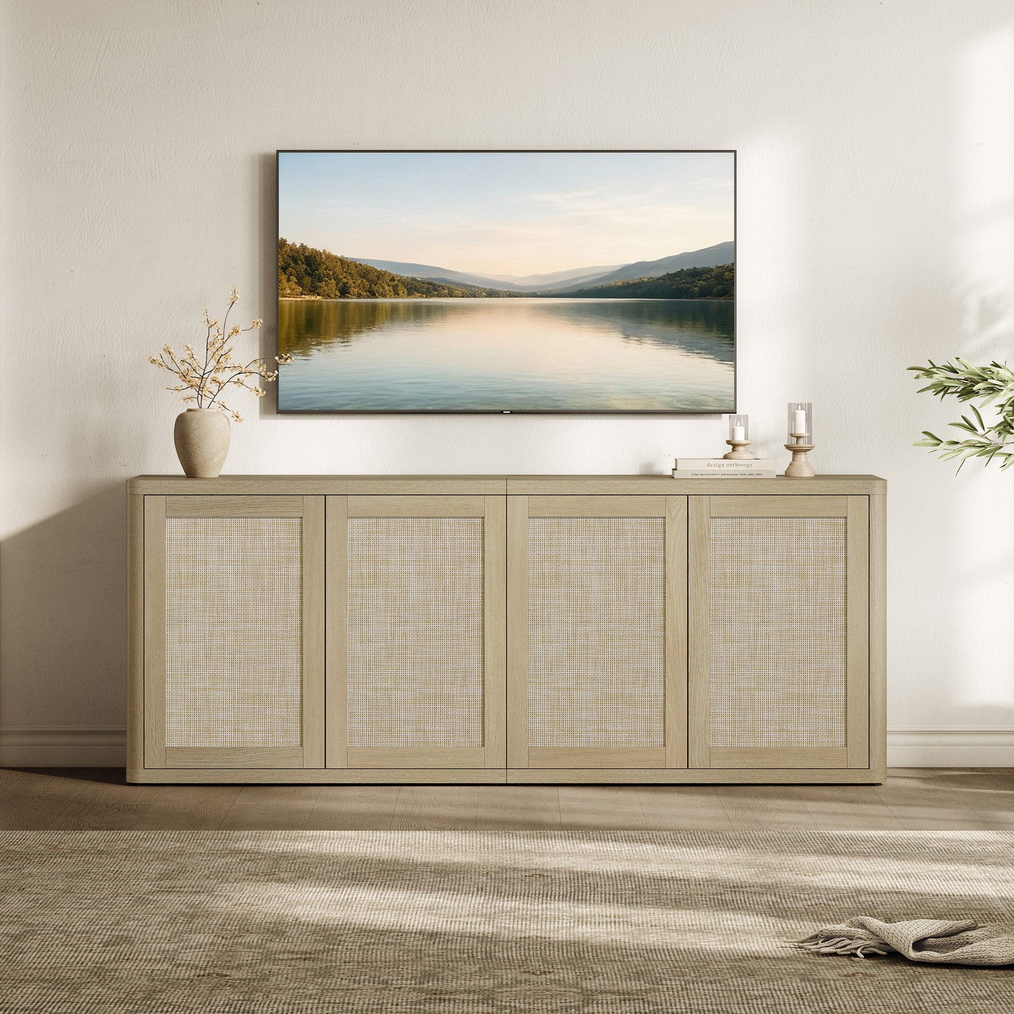Zura Sectional TV Console, 65 Inches Wide