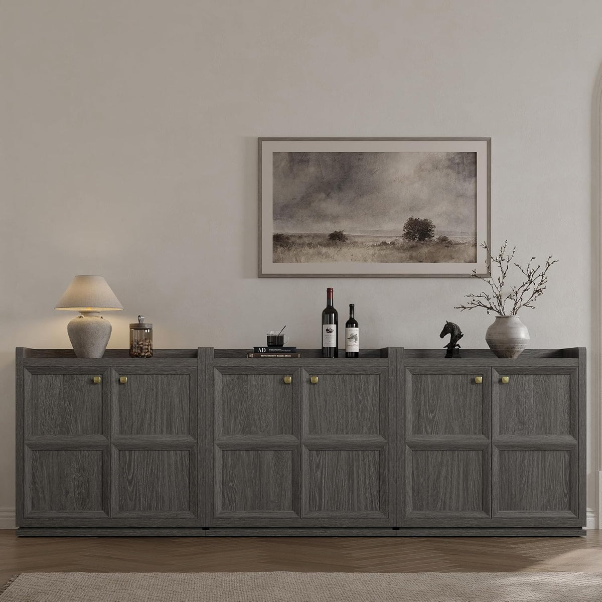 Helio Sideboard Cabinet, Set of 3