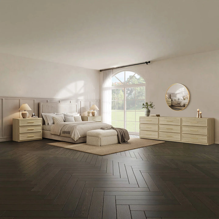 Crescent Modular 9 Drawers Dresser and Nightstands Set