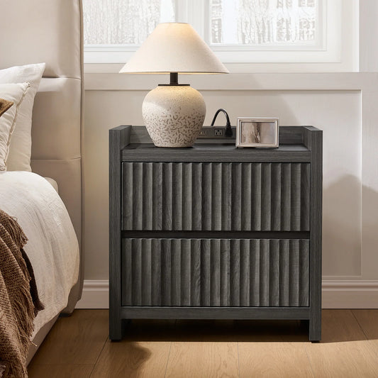 Prelude Night Table with Drawers and Charger