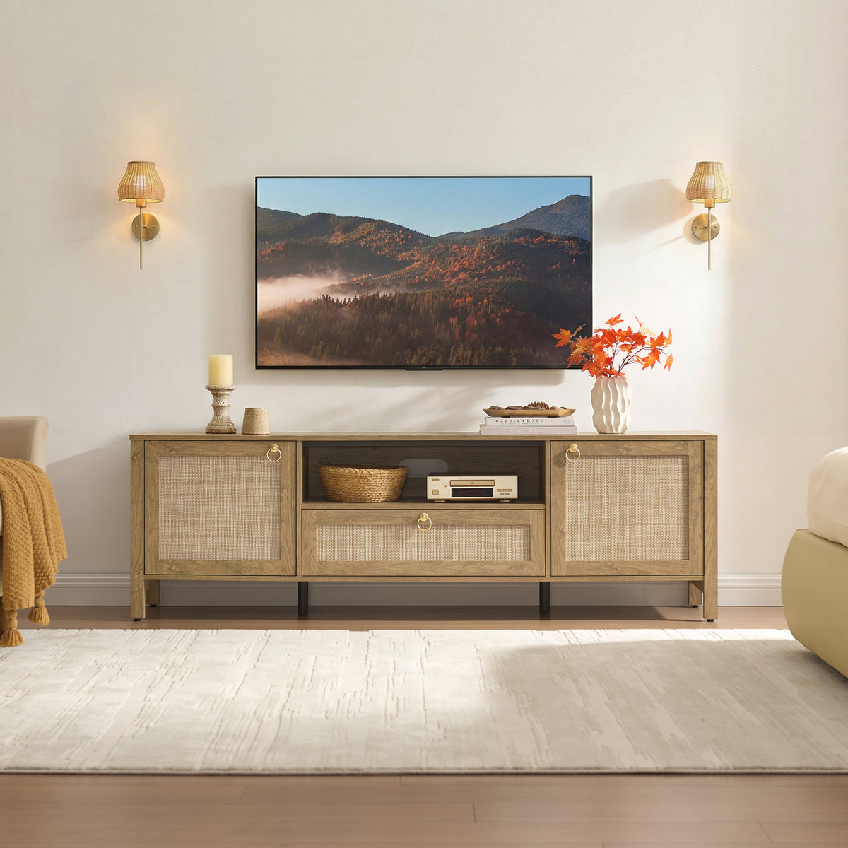 Terra Rattan TV Stand for up to 75Inch TV