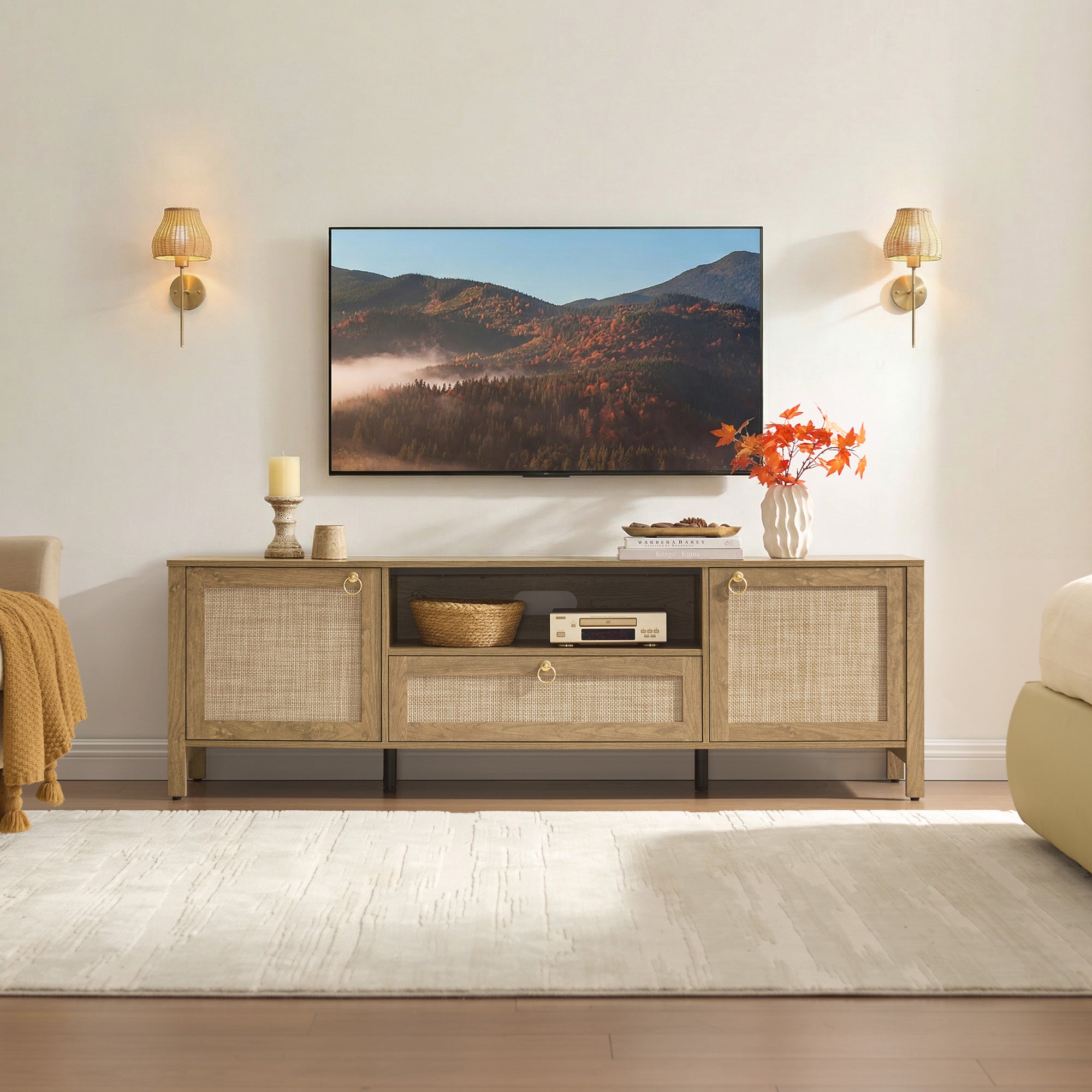 Terra Rattan TV Stand for up to 75Inch TV
