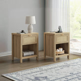 Savanna 1-Drawer Nightstand with Charger, Set of 2