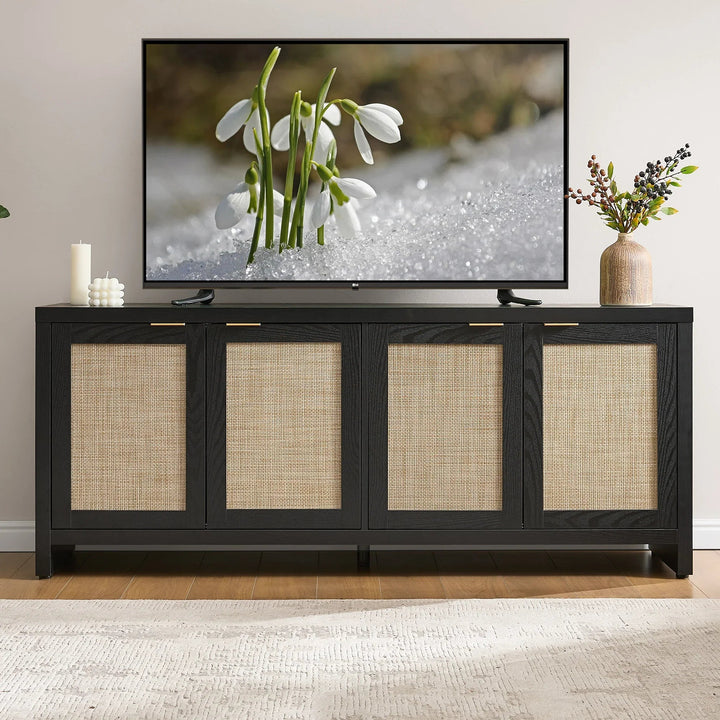 Savanna TV Storage Cabinet with 4 Doors, up to 65''