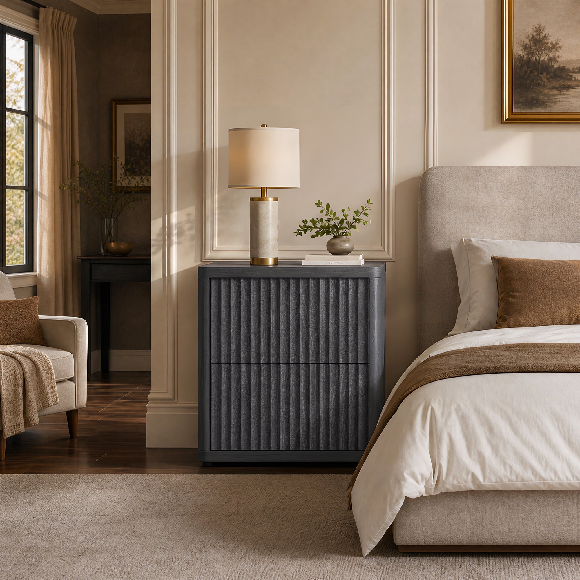 Cas Night Table with 2-Drawer
