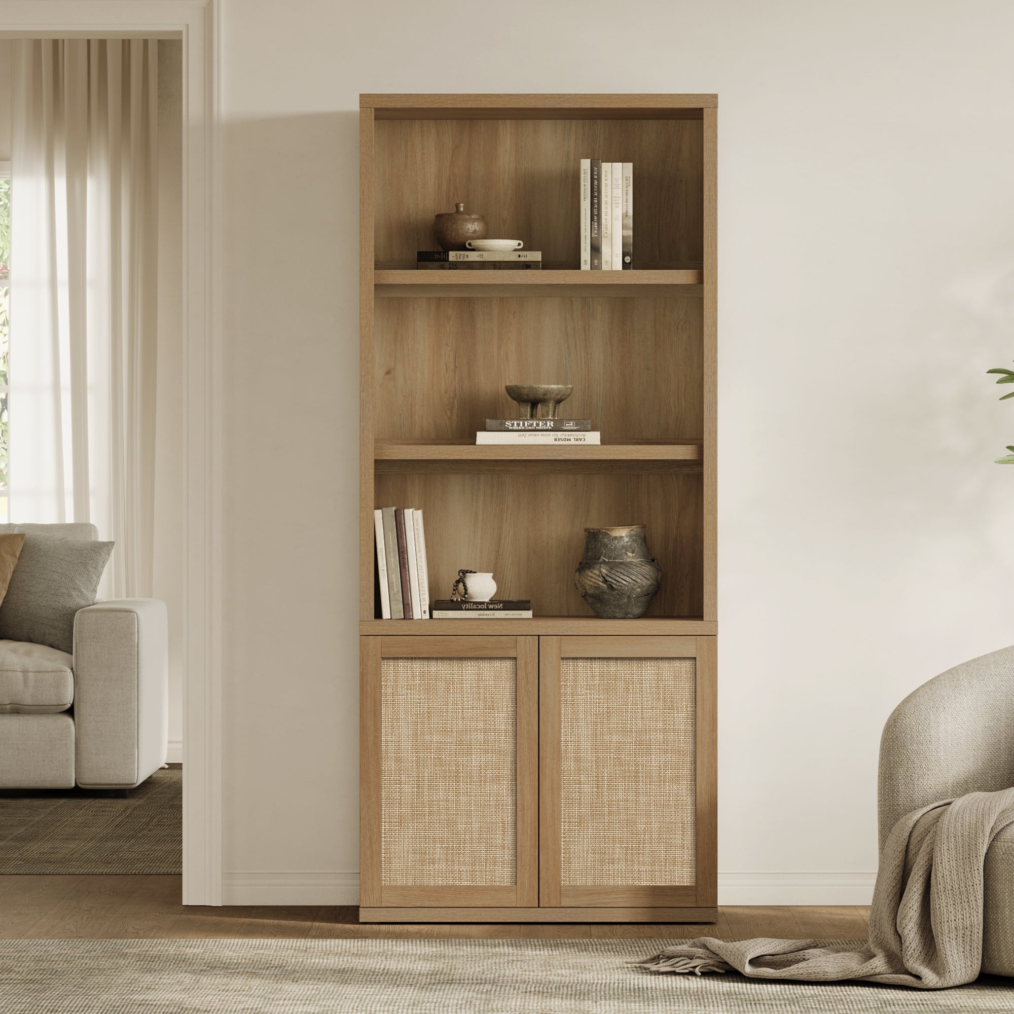 Zura Bookcase with 2 Doors