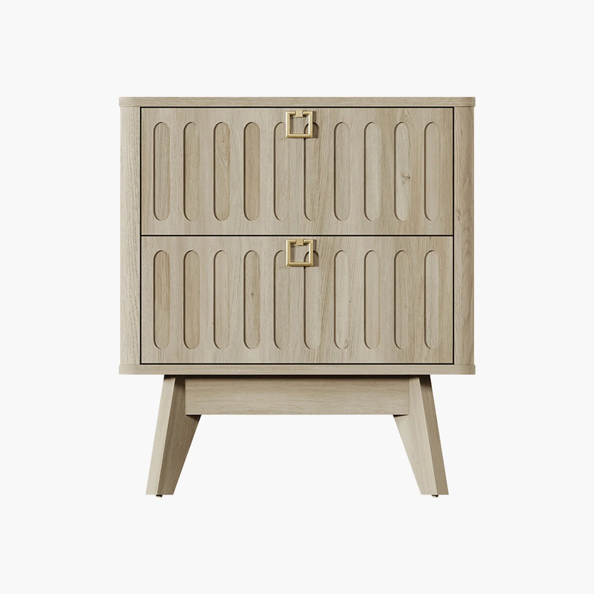 Domus 2-Drawer Nightstand, Modern Design