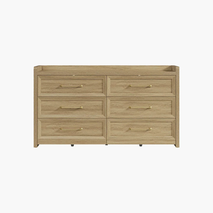Helio White 6 Drawers Dresser
