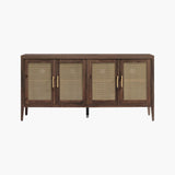 Andy TV Stand with 4 Doors - 1 Piece - Espresso Brown