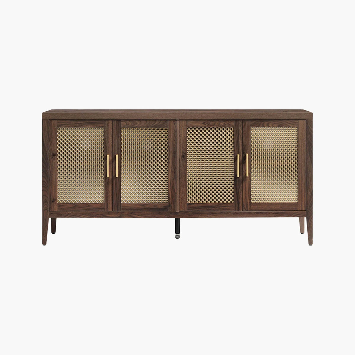 Andy TV Stand with 4 Doors - 1 Piece - Espresso Brown