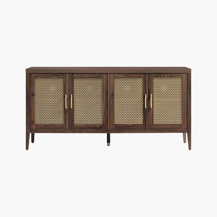 Andy TV Stand with 4 Doors - 1 Piece - Espresso Brown