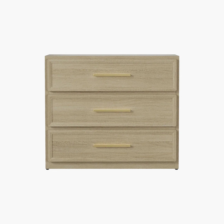 Crescent Nightstand with 3 Drawers